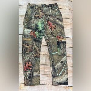 Mens Tops Leaf Camo Lined Cargo Hunting Pants Size Medium